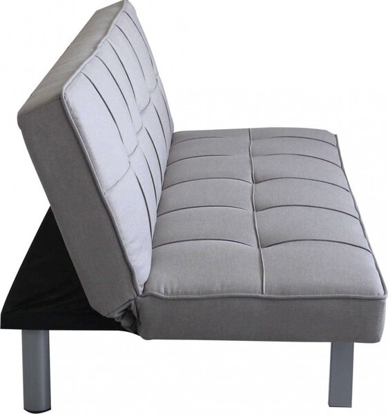 DecHome Divano Letto Clic-Clac 3 Posti Moderno in Tessuto Dimensioni 178x80x71 cm colore Grigio