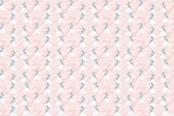 Carta da parati – Fata su sfondo rosa