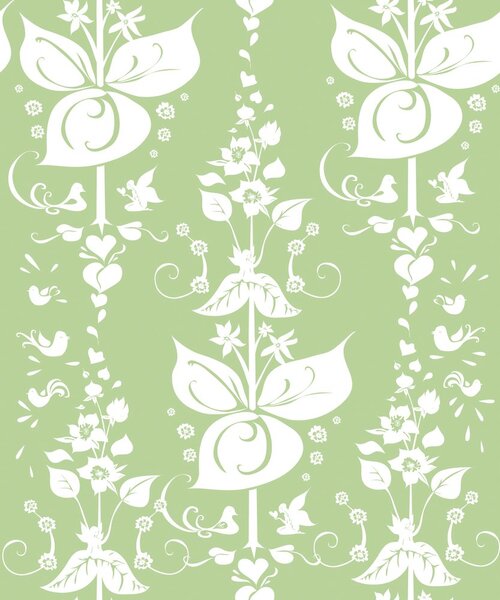 Carta da parati – Motivo popolare verde