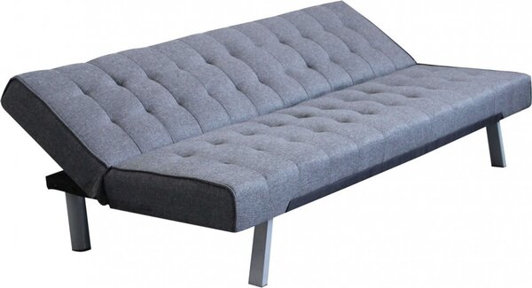 DecHome Divano Letto Clic-Clac 3 Posti Moderno in Tessuto Dimensioni 178x80x71 cm colore Grigio Scuro - Carnaby