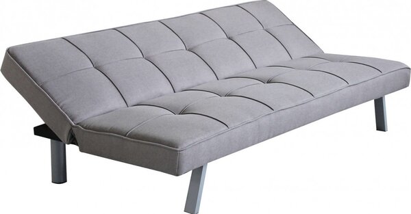 DecHome Divano Letto Clic-Clac 3 Posti Moderno in Tessuto Dimensioni 178x80x71 cm colore Grigio