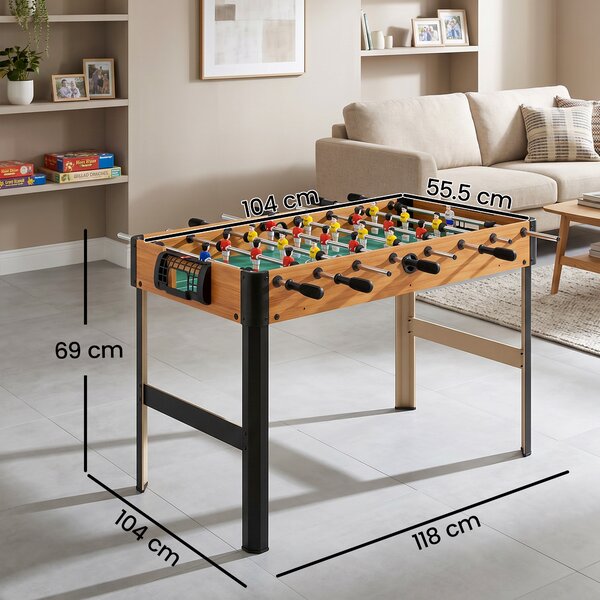HOMCOM Biliardino Calcio Balilla per Bambini con Manopole Antiscivolo, Segnapunti e Palline, 118x104x69cm|Aosom
