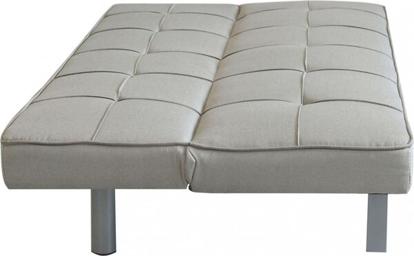 DecHome Divano Letto Clic-Clac 3 Posti Moderno in Tessuto Dimensioni 178x80x71 cm colore Grigio Chiaro