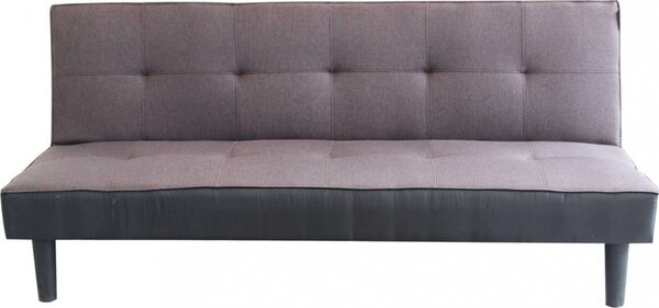 DecHome Divano Letto Clic-Clac 3 Posti Moderno in Tessuto Dimensioni 180x86x78 cm colore Antracite - Amelia