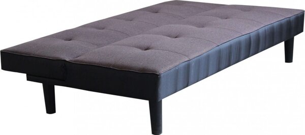 DecHome Divano Letto Clic-Clac 3 Posti Moderno in Tessuto Dimensioni 180x86x78 cm colore Antracite - Amelia