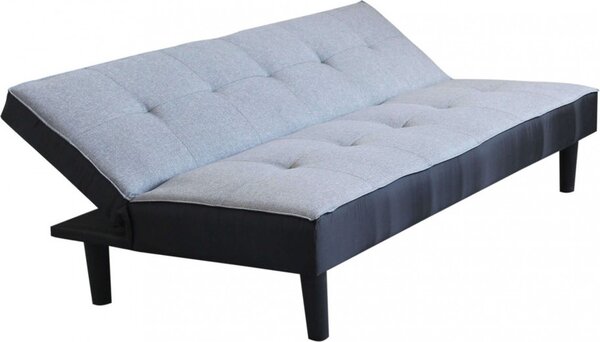 DecHome Divano Letto Clic-Clac 3 Posti Moderno in Tessuto Dimensioni 180x86x78 cm colore Grigio
