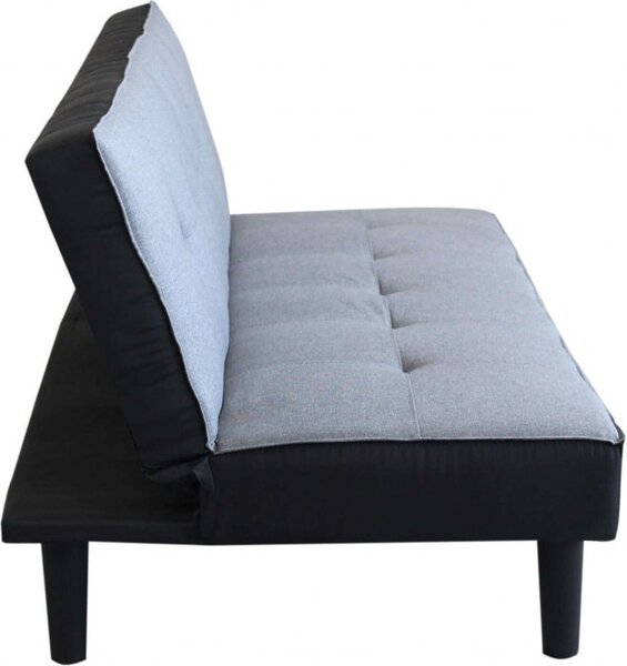 DecHome Divano Letto Clic-Clac 3 Posti Moderno in Tessuto Dimensioni 180x86x78 cm colore Grigio
