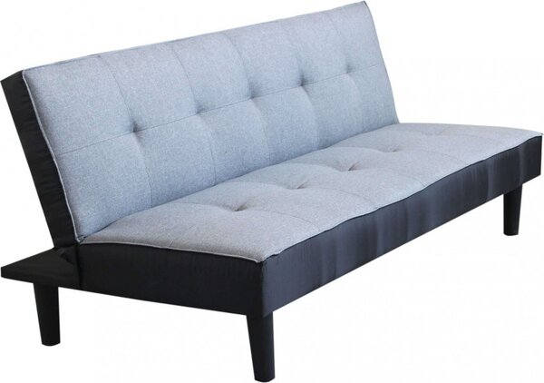 DecHome Divano Letto Clic-Clac 3 Posti Moderno in Tessuto Dimensioni 180x86x78 cm colore Grigio