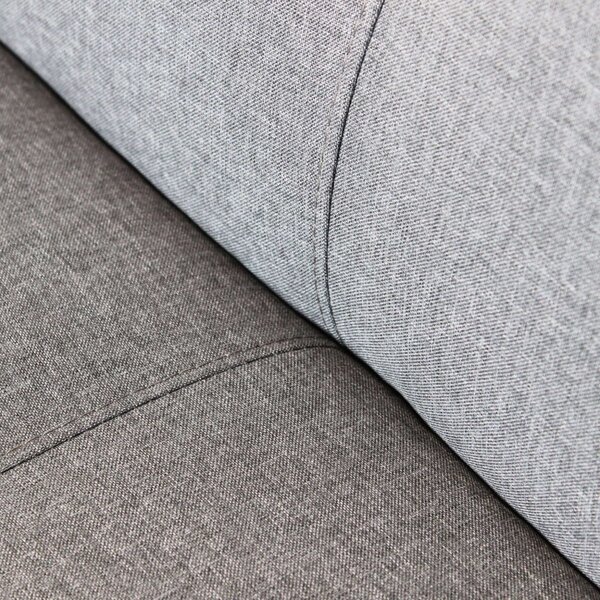 DecHome Divano Letto Clic-Clac 3 Posti Moderno in Tessuto Dimensioni 180x86x78 cm colore Grigio