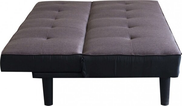 DecHome Divano Letto Clic-Clac 3 Posti Moderno in Tessuto Dimensioni 180x86x78 cm colore Antracite - Amelia