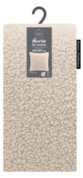 Federa decorativa in sherpa 40x40 cm Woolen – douceur d'intérieur
