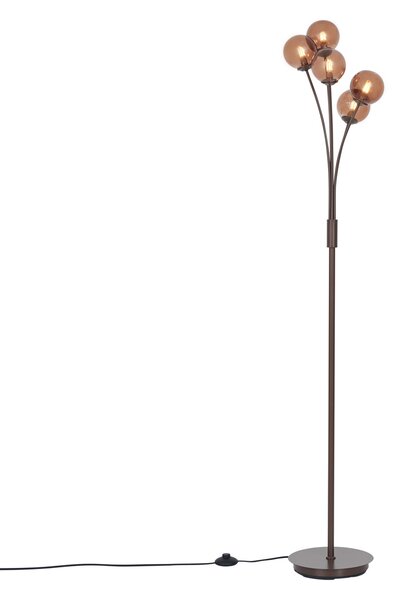 Lampada da terra di design bronzo con vetro bronzo 5 luci - Athens
