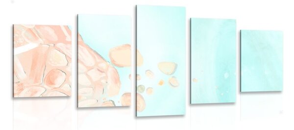 Quadri 5 pezzi – Astrazione del mare