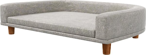 AllMyPets Divano per Cani di Taglia Grande con Cuscino Sfoderabile in Poliestere e Legno 98x67x25 cm colore Grigio - GYA553F