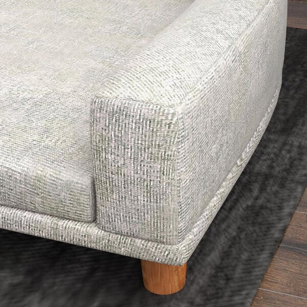AllMyPets Divano per Cani di Taglia Grande con Cuscino Sfoderabile in Poliestere e Legno 98x67x25 cm colore Grigio - GYA553F