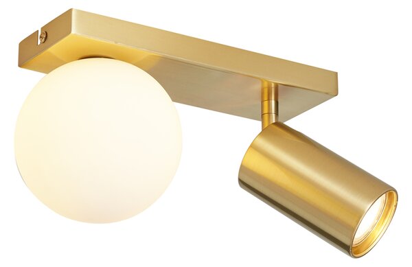 Plafoniera moderna in ottone a 2 luci inclinabile - Lesly