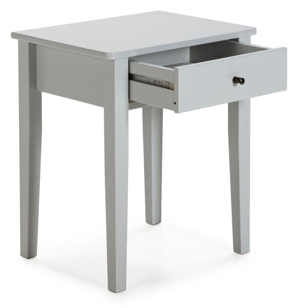 Comodino in legno di pino grigio chiaro Bart - Marckeric