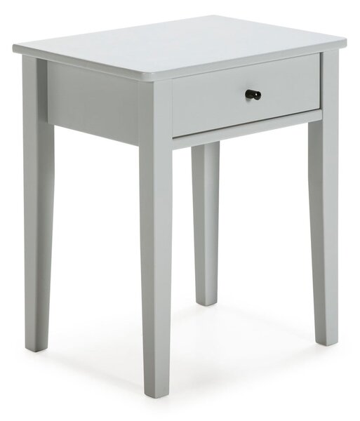 Comodino in legno di pino grigio chiaro Bart - Marckeric