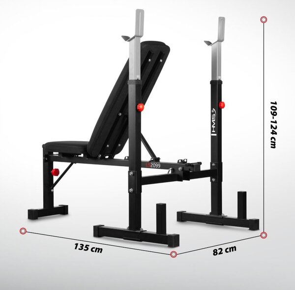 Panca fitness multifunzione HMS con preacher curl e leg extension