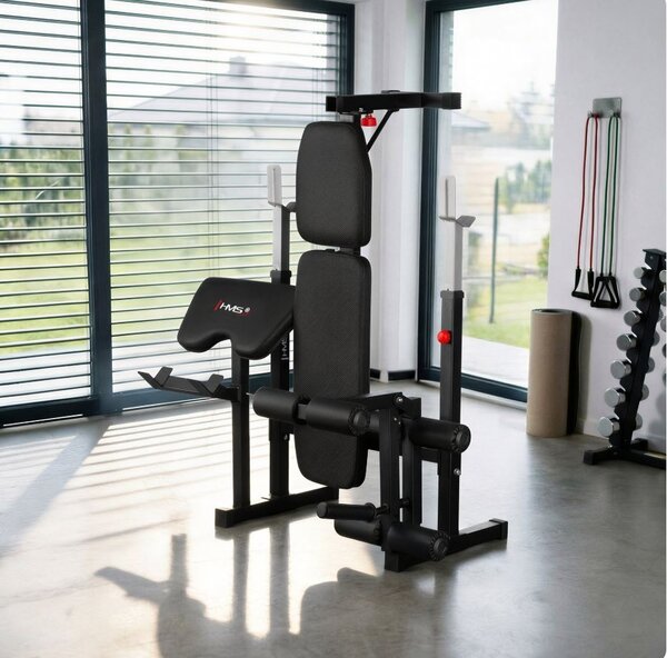Panca fitness multifunzione HMS con preacher curl e leg extension