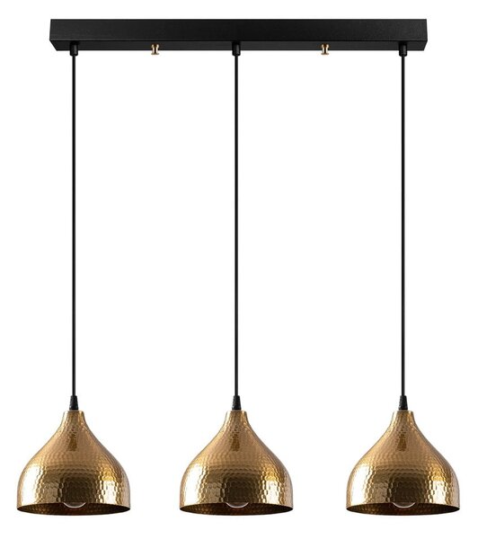 Lampadario dorato con paralume in metallo Tattoo – Opviq lights