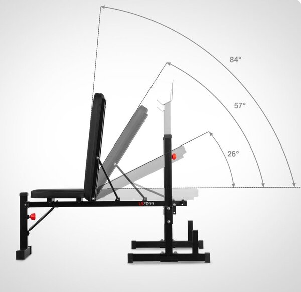 Panca fitness multifunzione HMS con preacher curl e leg extension