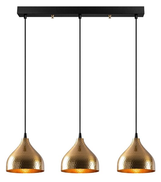 Lampadario dorato con paralume in metallo Tattoo – Opviq lights