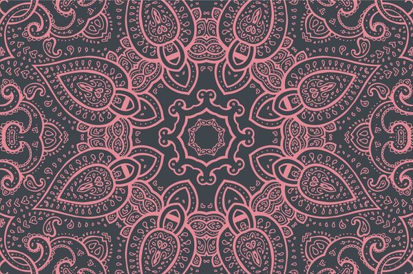 Carta da parati – Mandala con tocco indiano in rosa