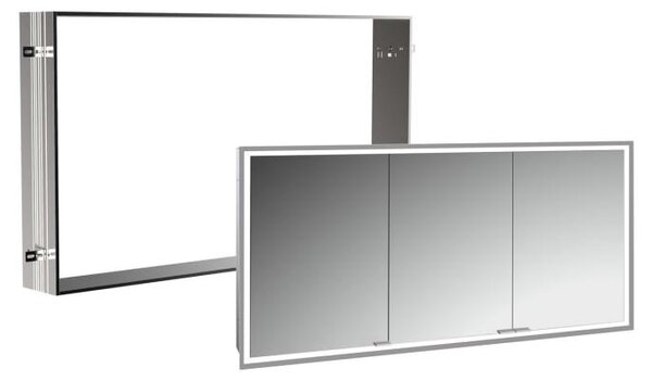 Specchio da bagno Kronenbach Cube 2.0, 140 cm, con telaio integrato, 3 ante