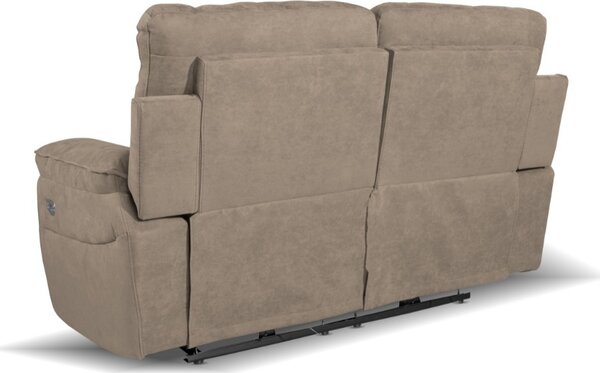 DecHome Divano Relax 2 Posti Moderno Schienale Reclinabile Poggiapiedi estraibile Meccanismo Elettrico in Tessuto Dimensioni 160x100x102 cm colore 