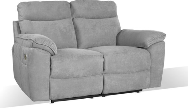 DecHome Divano Relax 2 Posti Moderno Schienale Reclinabile Poggiapiedi estraibile Meccanismo Elettrico in Tessuto Dimensioni 160x100x102 cm colore 