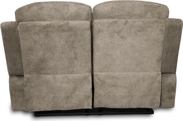 DecHome Divano Relax 2 Posti Moderno Schienale Reclinabile Poggiapiedi estraibile Meccanismo Manuale in Tessuto Dimensioni 154x100x90 cm colore Cap