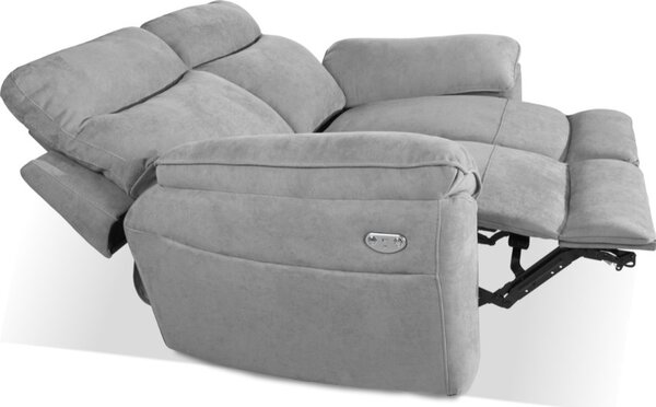 DecHome Divano Relax 2 Posti Moderno Schienale Reclinabile Poggiapiedi estraibile Meccanismo Elettrico in Tessuto Dimensioni 160x100x102 cm colore 