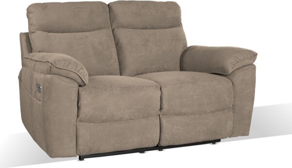 DecHome Divano Relax 2 Posti Moderno Schienale Reclinabile Poggiapiedi estraibile Meccanismo Elettrico in Tessuto Dimensioni 160x100x102 cm colore 
