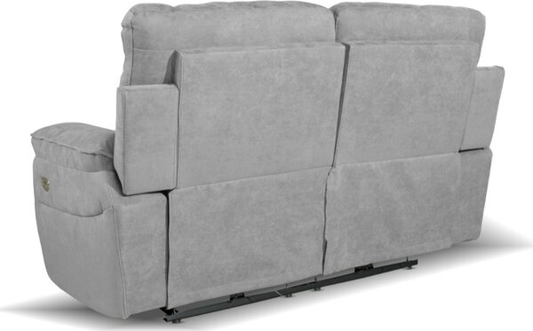 DecHome Divano Relax 2 Posti Moderno Schienale Reclinabile Poggiapiedi estraibile Meccanismo Elettrico in Tessuto Dimensioni 160x100x102 cm colore 
