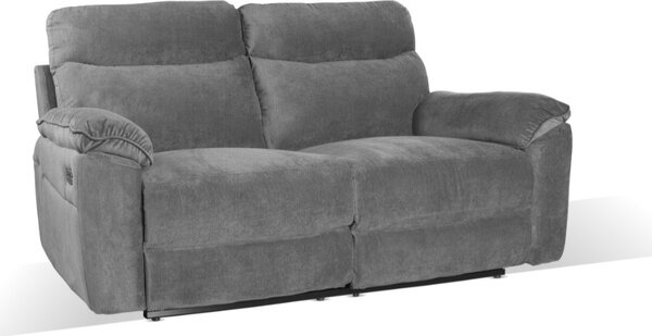 DecHome Divano Relax 3 Posti Moderno Schienale Reclinabile Poggiapiedi estraibile Meccanismo Elettrico in Tessuto Dimensioni 200x100x102 cm colore 