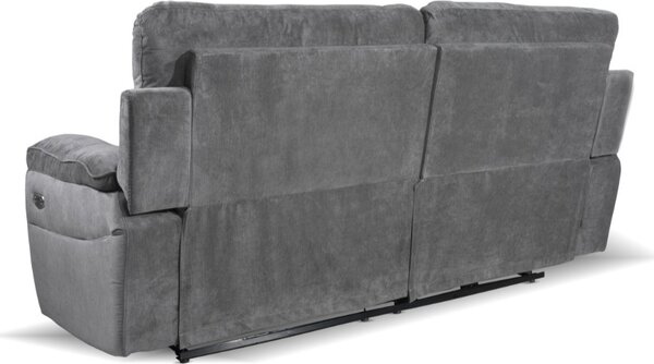 DecHome Divano Relax 3 Posti Moderno Schienale Reclinabile Poggiapiedi estraibile Meccanismo Elettrico in Tessuto Dimensioni 200x100x102 cm colore 