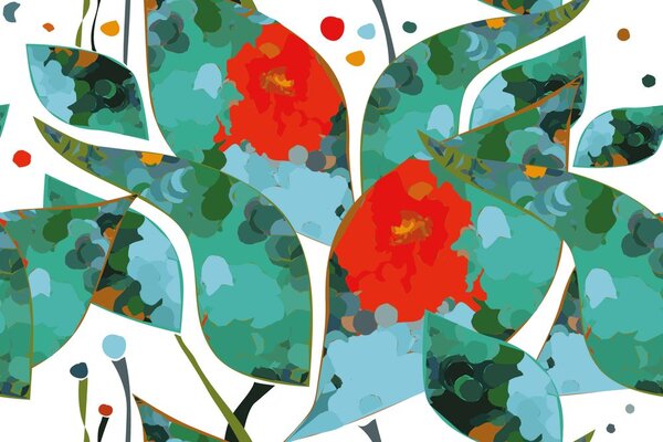 Carta da parati – Astrazione da giardino