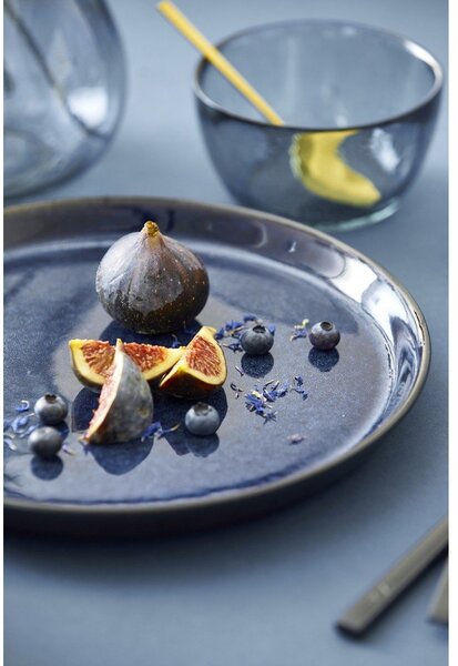 Piatto nero/blu in gres ø 27 cm Gastro Dark Blue/Black – Bitz