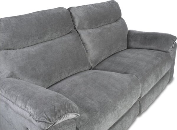 DecHome Divano Relax 3 Posti Moderno Schienale Reclinabile Poggiapiedi estraibile Meccanismo Elettrico in Tessuto Dimensioni 200x100x102 cm colore 