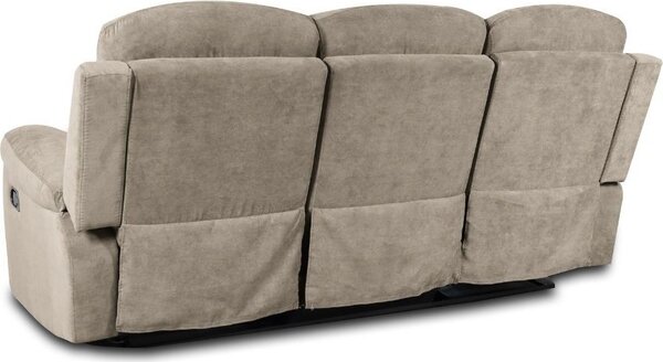 DecHome Divano Relax 3 Posti Moderno Schienale Reclinabile Poggiapiedi estraibile Meccanismo Manuale in Tessuto Dimensioni 211x100x90 cm colore Cap