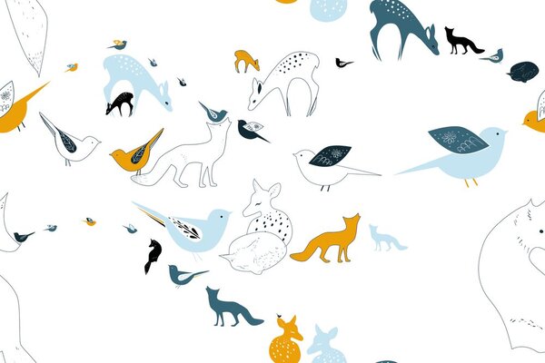 Carta da parati – Animali del bosco
