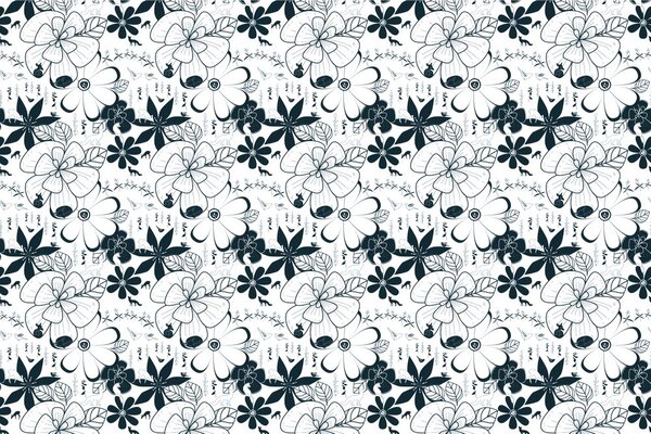 Carta da parati – Animali intorno ai fiori