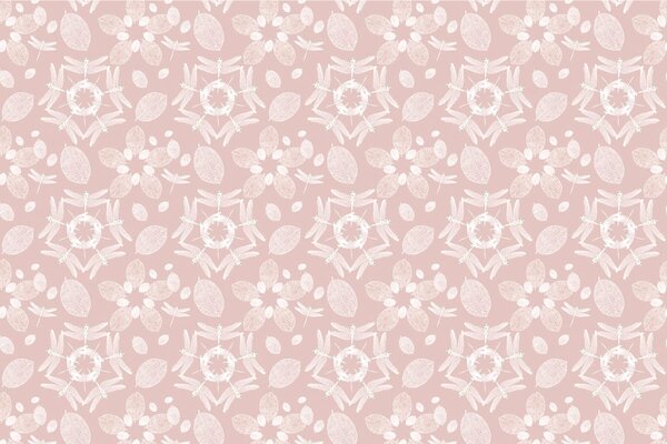 Carta da parati – Libellule rosa nel cerchio Mandala