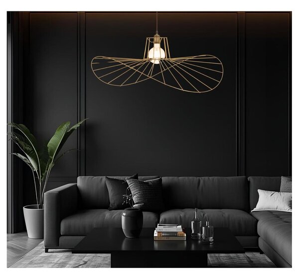 SOMBRERO SOSPENSIONE SINGOLA IN METALLO NERO,ORO O BIANCO ORIGINALE LAMPADINA ATTACCO E27