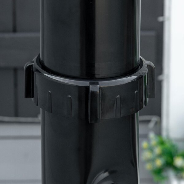 VivaGarden Doccia da Giardino Solare Riscaldata 60 con Serbatoio da 20 Lt e Miscelatore Nero