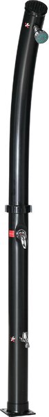 VivaGarden Doccia da Giardino Solare Riscaldata 60 con Serbatoio da 20 Lt e Miscelatore Nero