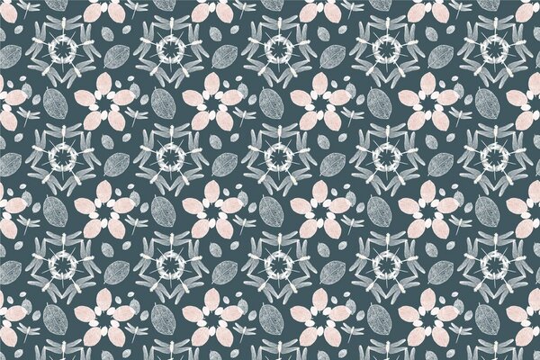 Carta da parati – Libellule nel cerchio Mandala