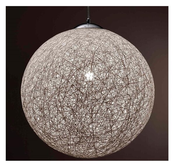 NIDO XL SOSPENSIONE IN CORDA BIANCA INCOLLATA DIAMETRO 50 CM DI ILLUMINANDO