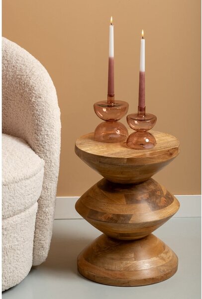 Tavolino rotondo in legno di mango ø 35 cm Totem - Leitmotiv